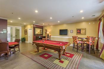 Game room with billiards